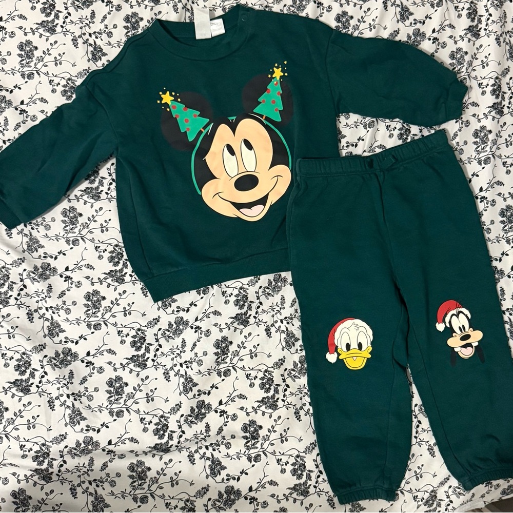H&M Disney Mickey Mouse Sweatshirt and Sweatpants set
